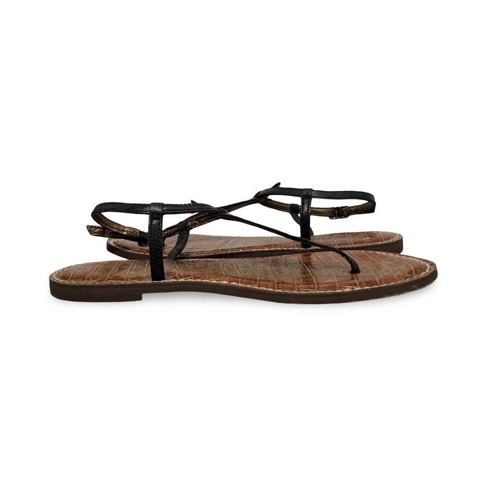 Sam Edelman “Gigi” Leather T-Strap Sandals Women’s 8 Black - Picture 4 of 10